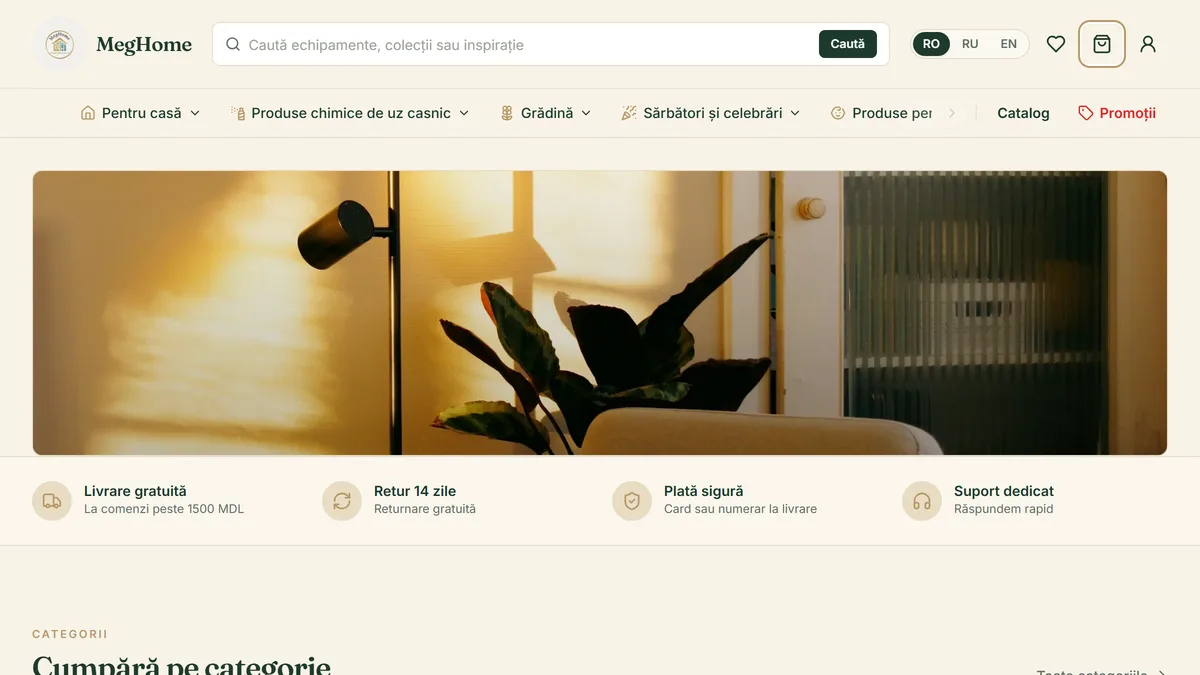 MegHome E-Commerce Platform